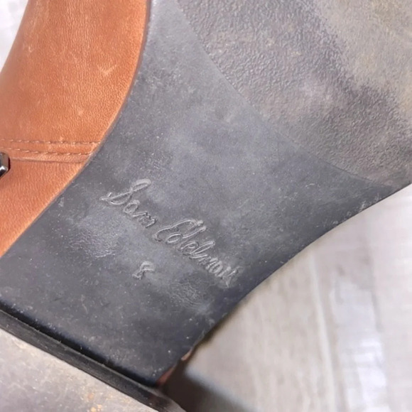 Sam Edelman brown block heel booties size 8 - Picture 6 of 10